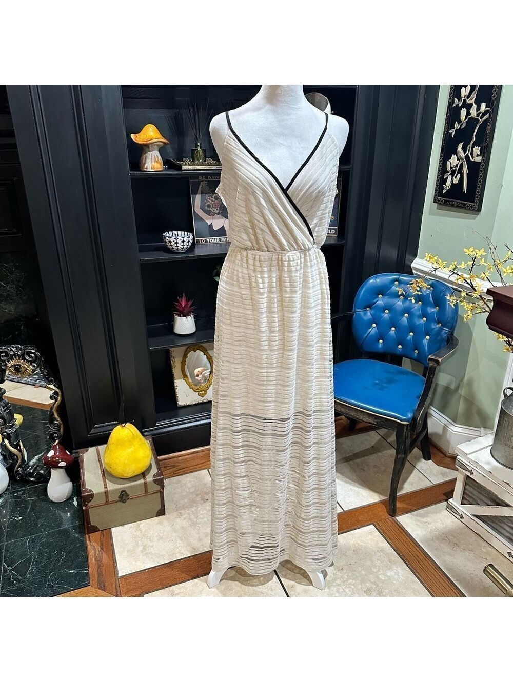 Anthropologies Maeve Racerback Sheer Maxi Dress Size Medium